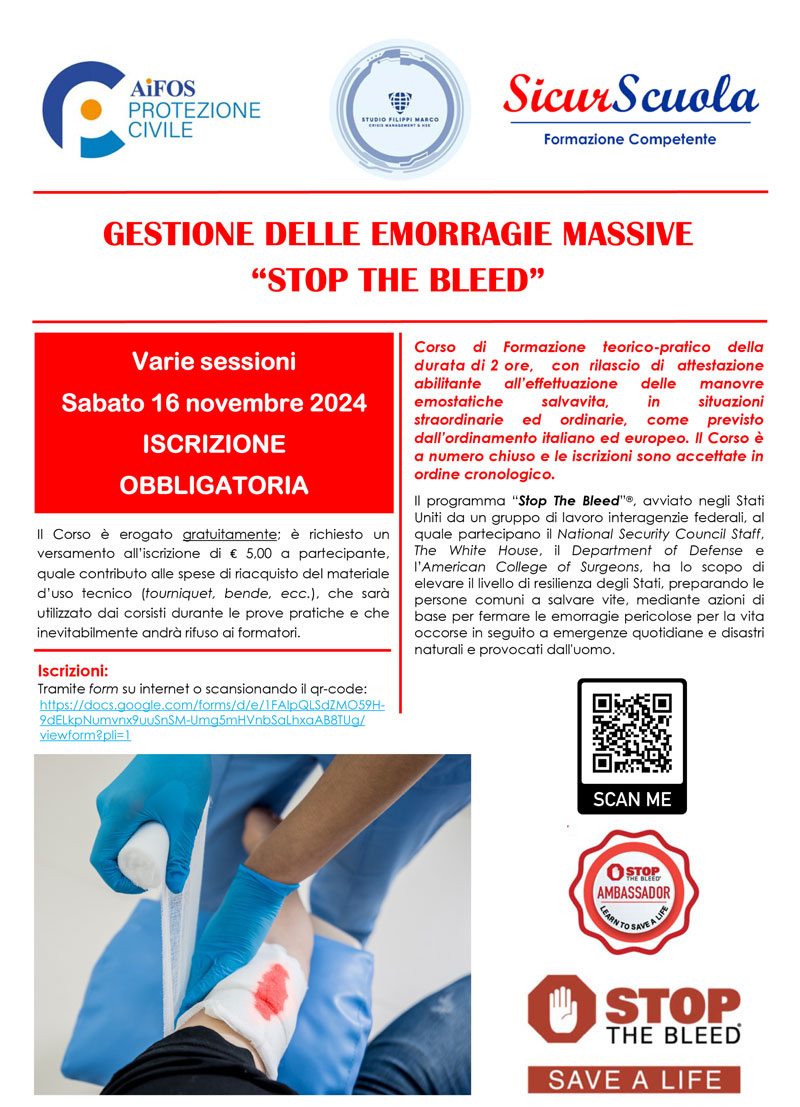 Gestione delle emorragie massive Stop the bleed