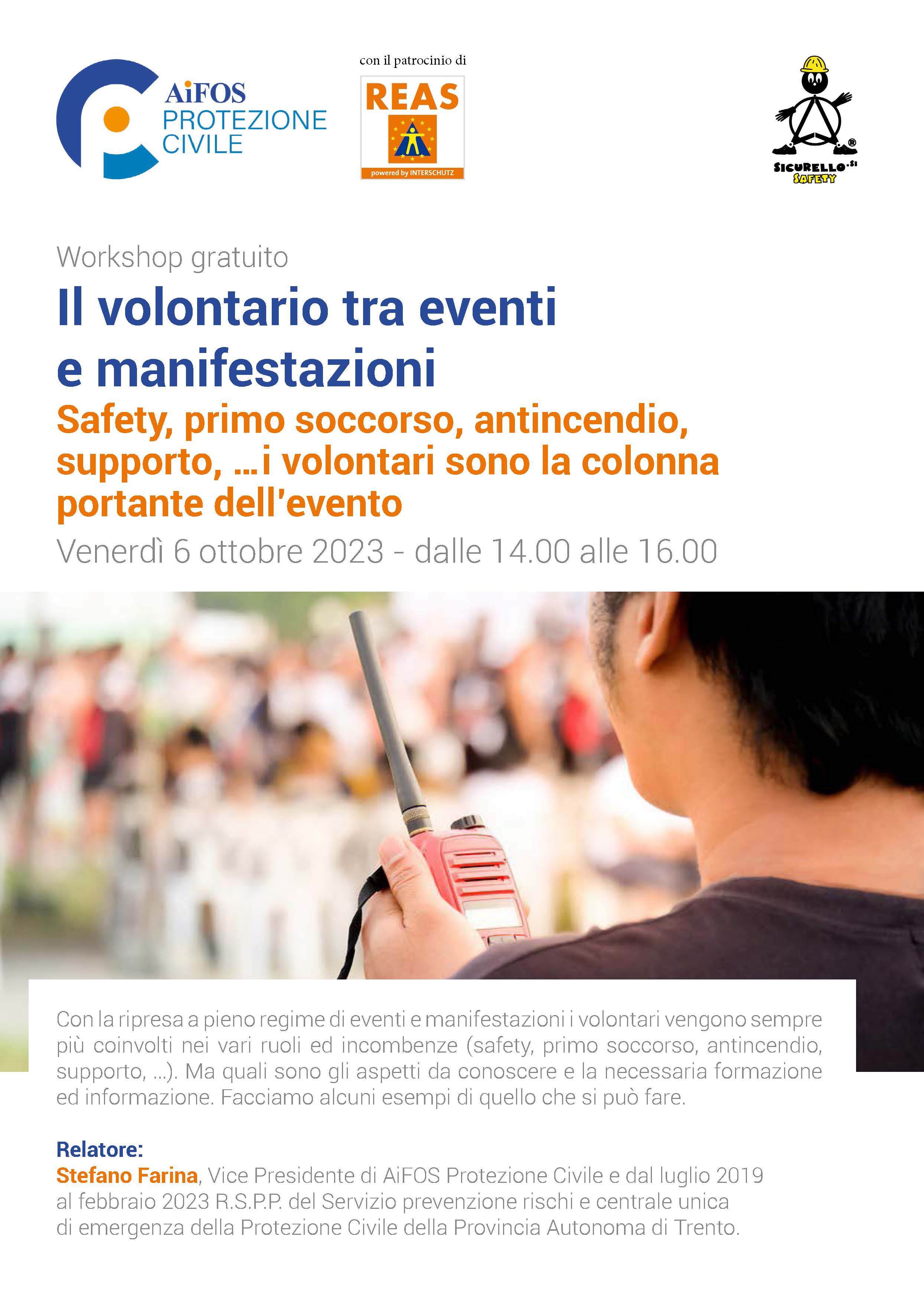 Il volontario tra eventi e manifestazioni